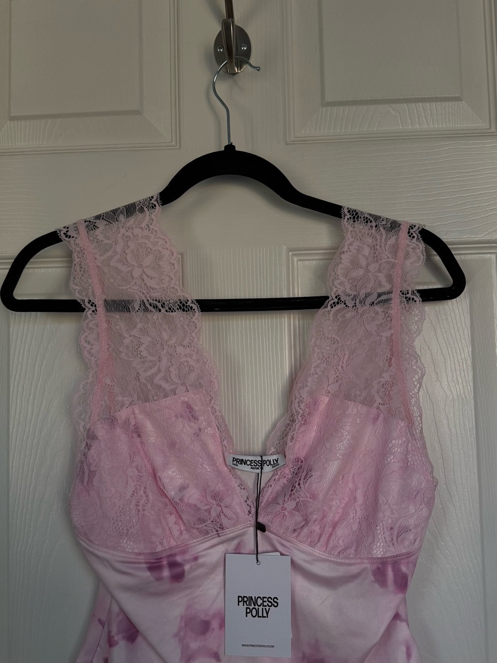 NWT Princess Polly Typha Pink Floral Lace Crop Top🎀🩰🌸🩷